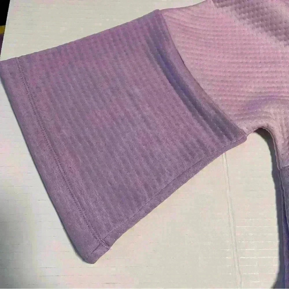 Nike Sample cropped waffle hooded sweatshirt with bell sleeves Size M - Picture 7 of 10